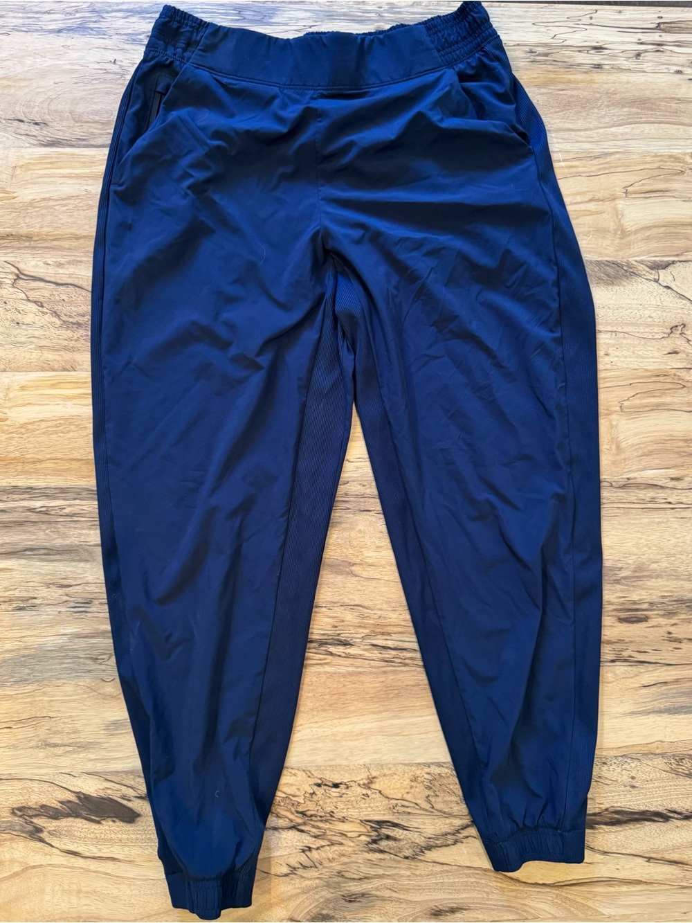 Athleta High Rise Brooklyn Lined Jogger Pants in Navy Blue